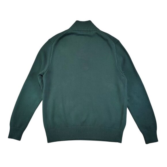 POLO Button Knit Green Sweater - Large - Picture 2 of 8